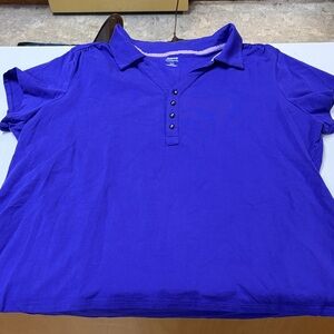Avenue Women's Blue Button Down Shirt